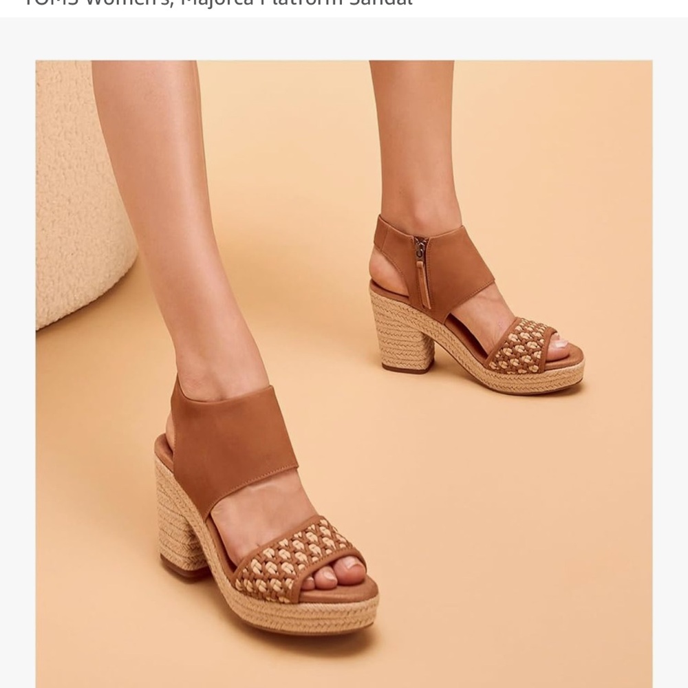 TOMS‎ Women's Brown Platform Sandal TOMS Women's, Majorca Platform Sandal